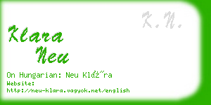 klara neu business card